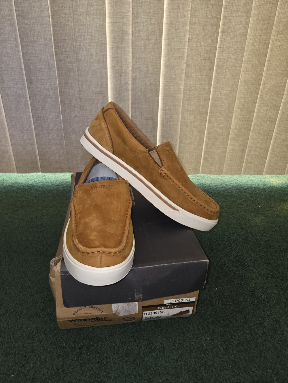 Wrangler Men's Slip-On Casual Shoe in Chestnut Brown